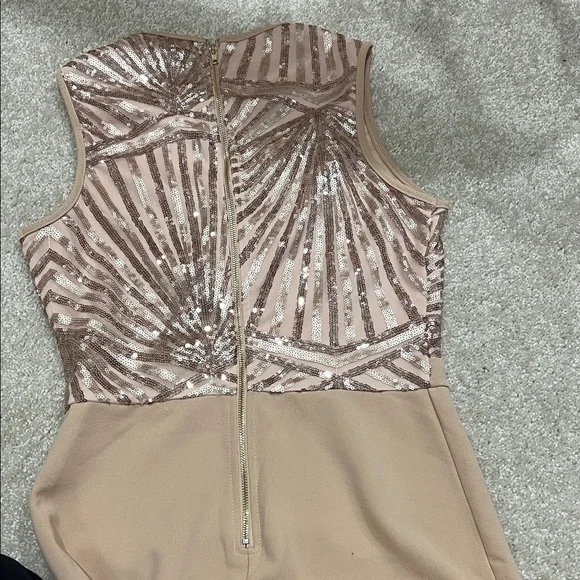 Windsor Beige Sleeveless Jumpsuit - Picture 3 of 3